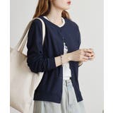 梨地カットクルーネックカーデ | atONE | 詳細画像14 