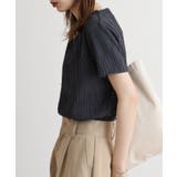 リップルストライプ半袖Tシャツ | atONE | 詳細画像7