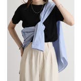 リップルストライプ半袖Tシャツ | atONE | 詳細画像1