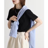 リップルストライプ半袖Tシャツ | atONE | 詳細画像2