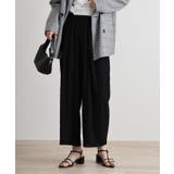 ブラック | リップルストライプパンツ | atONE