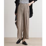 グレージュ | リップルストライプパンツ | atONE