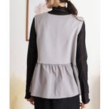 ダンボールニット×布帛切替パール付きZIPベスト | atONE | 詳細画像19 