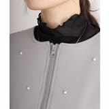 ダンボールニット×布帛切替パール付きZIPベスト | atONE | 詳細画像20 