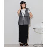 シフォンベスト＋天竺AラインシルエットTシャツアンサンブル | atONE | 詳細画像12 