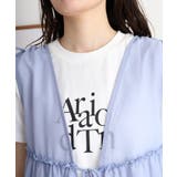 シフォンベスト＋天竺AラインシルエットTシャツアンサンブル | atONE | 詳細画像19 