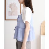 シフォンビスチェキャミ＋天竺ロゴプリントTシャツアンサンブル | atONE | 詳細画像14 