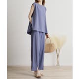 GRAYISH BLUE | ベアスキンパンツセットアップ | atONE