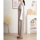 胸元レースアップギャザーオールインワン | atONE | 詳細画像11 