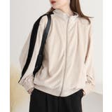 TCカットベロアライン入りZIPスタンドジャケット | atONE | 詳細画像7 