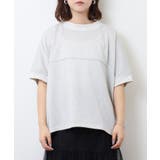 ラメ混裏毛デザインハーフスリーブプルオーバートップス | atONE | 詳細画像13 