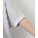 ラメ混裏毛デザインハーフスリーブプルオーバートップス | atONE | 詳細画像17 