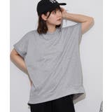 ラメ混裏毛デザインフレンチスリーブプルオーバートップス | atONE | 詳細画像7 