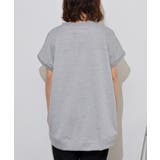 ラメ混裏毛デザインフレンチスリーブプルオーバートップス | atONE | 詳細画像15 