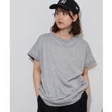 ラメ混裏毛デザインフレンチスリーブプルオーバートップス | atONE | 詳細画像5 