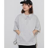 ラメ混裏毛デザインラウンドヘムオーバーサイズトップス | atONE | 詳細画像10