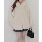 アイボリー | シープファーステンカラーミドル丈コート | atONE