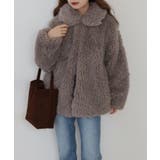 シープファーステンカラーミドル丈コート | atONE | 詳細画像21 