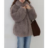 シープファーステンカラーミドル丈コート | atONE | 詳細画像22 