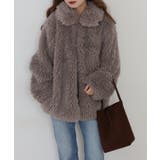 シープファーステンカラーミドル丈コート | atONE | 詳細画像24 