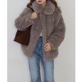 シープファーステンカラーミドル丈コート | atONE | 詳細画像26 