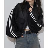 ブラック | ライン入りオーガンシアーブルゾン | atONE