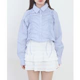 ショート丈 フロントシャーリング シャツ | atONE | 詳細画像30 