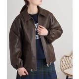 ビンテージフェイクレザーステンカラーブルゾン | atONE | 詳細画像8