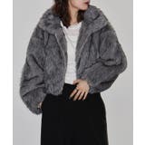 チャコール | ミックスファーWジップショート丈ブルゾン | atONE