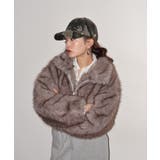 ミックスファーWジップショート丈ブルゾン | atONE | 詳細画像28 