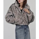 ミックスファーWジップショート丈ブルゾン | atONE | 詳細画像3 