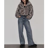 ミックスファーWジップショート丈ブルゾン | atONE | 詳細画像6 