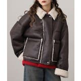 フェイクムートンボンディング裏ボアジャケットブルゾン | atONE | 詳細画像10 