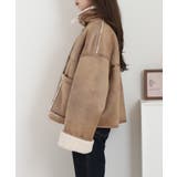 フェイクムートンボンディング裏ボアジャケットブルゾン | atONE | 詳細画像14 