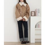 フェイクムートンボンディング裏ボアジャケットブルゾン | atONE | 詳細画像4 