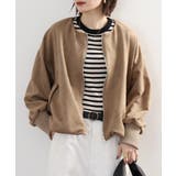 スエードポンチ裾バルーンリブブルゾン | atONE | 詳細画像11 