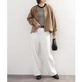 スエードポンチ裾バルーンリブブルゾン | atONE | 詳細画像16 