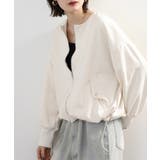 スエードポンチ裾バルーンリブブルゾン | atONE | 詳細画像18 