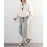 スエードポンチ裾バルーンリブブルゾン | atONE | 詳細画像24 