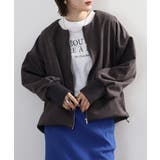 スエードポンチ裾バルーンリブブルゾン | atONE | 詳細画像26 