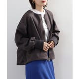 スエードポンチ裾バルーンリブブルゾン | atONE | 詳細画像29 