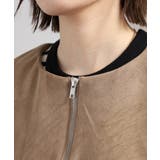 スエードポンチ裾バルーンリブブルゾン | atONE | 詳細画像5 