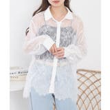 オフホワイト | ひげレースボリュームスリーブシャツ | atONE