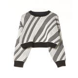 柄ニットショートプルオーバー | atONE | 詳細画像11