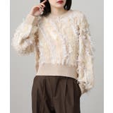 モヘアタッチ フリンジジャガード ニット プルオーバー | atONE | 詳細画像6