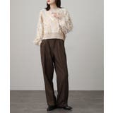 モヘアタッチ フリンジジャガード ニット プルオーバー | atONE | 詳細画像10