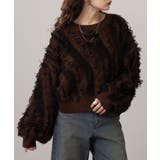 モヘアタッチ フリンジジャガード ニット プルオーバー | atONE | 詳細画像12