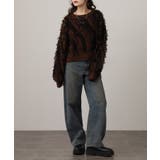 モヘアタッチ フリンジジャガード ニット プルオーバー | atONE | 詳細画像14