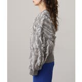 モヘアタッチ フリンジジャガード ニット プルオーバー | atONE | 詳細画像20