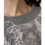 モヘアタッチ フリンジジャガード ニット プルオーバー | atONE | 詳細画像22